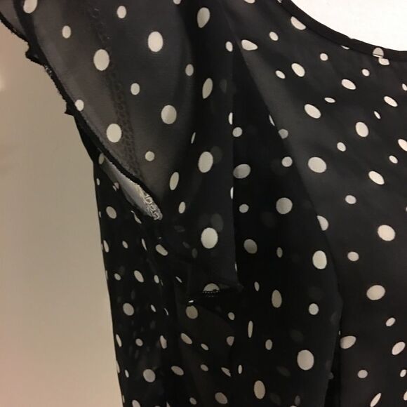 Myth Sheer Polka Dot Ruffled Blouse Size S - Picture 2 of 6